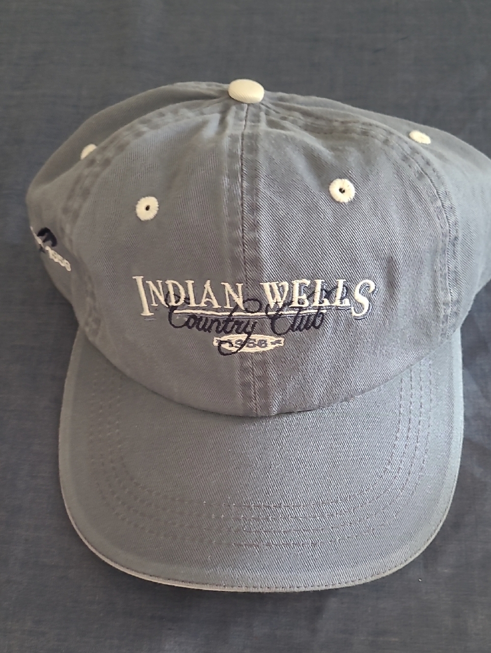 Indian Wells Country Club Golf Hat - Blue with White Embroidery
